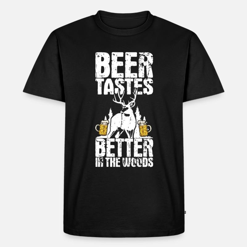Jagd Und Bier - Männer Premium Bio T-Shirt - Schwarz