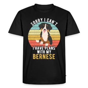Bernois - T-shirt Premium bio Homme - noir - Devant - Nico (187cm)
