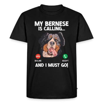 Bernois - T-shirt Premium bio Homme - noir - Devant - Nico (187cm)