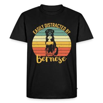 Bernois - T-shirt Premium bio Homme - noir - Devant - Nico (187cm)