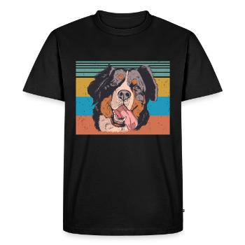 Bernois - T-shirt Premium bio Homme - noir - Devant - Nico (187cm)