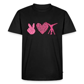 Roue de chariot -gymnaste tombe - T-shirt Premium bio Homme - noir - Devant - Nico (187cm)