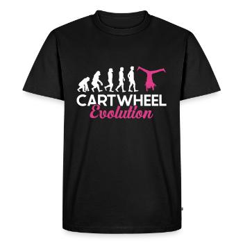 Roue de chariot -gymnaste tombe - T-shirt Premium bio Homme - noir - Devant - Nico (187cm)