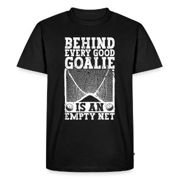 Lacrosse Goalkeeper Lacrosse Player - Men's Premium Organic T-Shirt - black - Front - Nico (187cm)