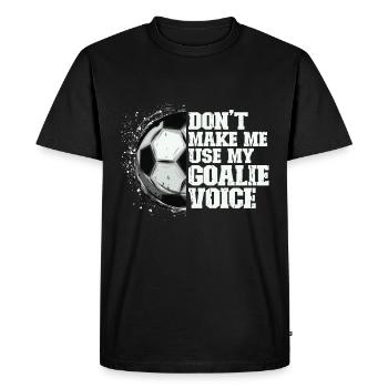 Gardien de but de football du gardien de but de football - T-shirt Premium bio Homme - noir - Devant - Nico (187cm)