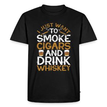 Cigar cigarette smokers - Men's Premium Organic T-Shirt - black - Front - Nico (187cm)