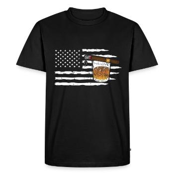 Cigar cigarette smokers - Men's Premium Organic T-Shirt - black - Front - Nico (187cm)