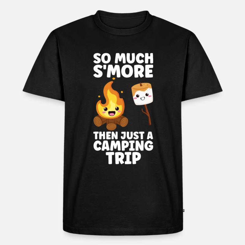 Marshmallow S'more - Männer Premium Bio T-Shirt - Schwarz
