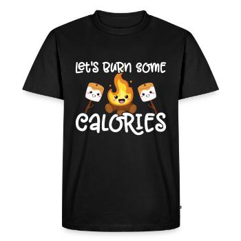 Guimauve S’more - T-shirt Premium bio Homme - noir - Devant - Nico (187cm)