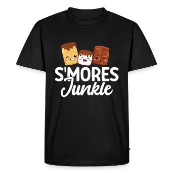 Guimauve S’more - T-shirt Premium bio Homme - noir - Devant - Nico (187cm)