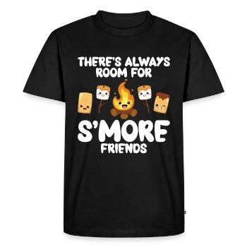 Guimauve S’more - T-shirt Premium bio Homme - noir - Devant - Nico (187cm)