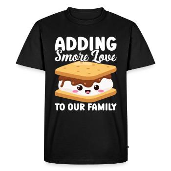 Guimauve S’more - T-shirt Premium bio Homme - noir - Devant - Nico (187cm)