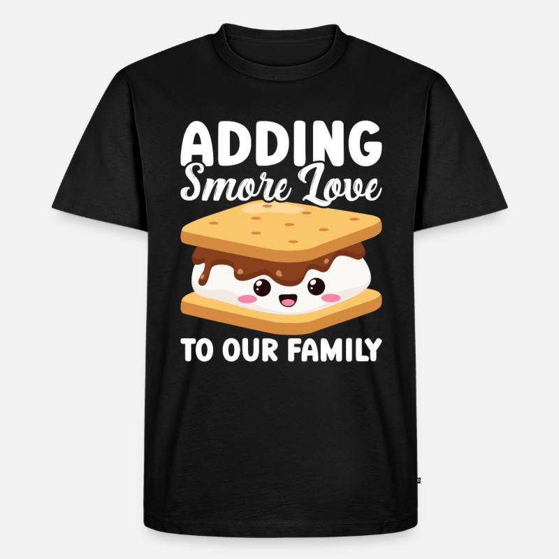 Marshmallow S'more - Männer Premium Bio T-Shirt - Schwarz