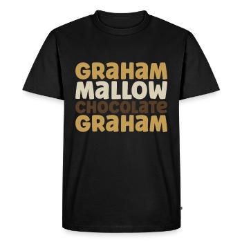 Guimauve S’more - T-shirt Premium bio Homme - noir - Devant - Nico (187cm)