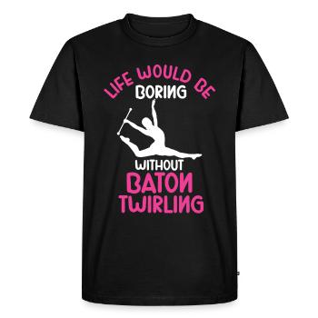 Tambourstab swirling - Men's Premium Organic T-Shirt - black - Front - Nico (187cm)