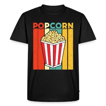 Pop-corn - T-shirt Premium bio Homme - noir - Devant - Nico (187cm)