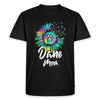 Great Dane Mom Sunflower Dane Lovers - T-shirt Premium bio Homme - noir - Devant - Nico (187cm)