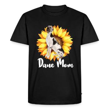 Great Dane Mom Sunflower Dane Lovers - T-shirt Premium bio Homme - noir - Devant - Nico (187cm)