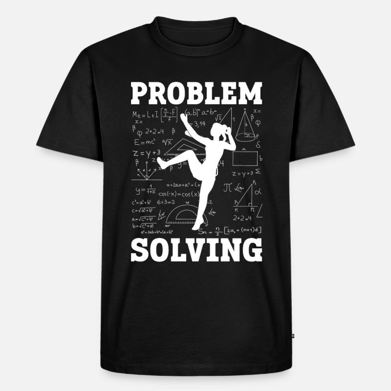 Wand Klettern - Männer Premium Bio T-Shirt - Schwarz