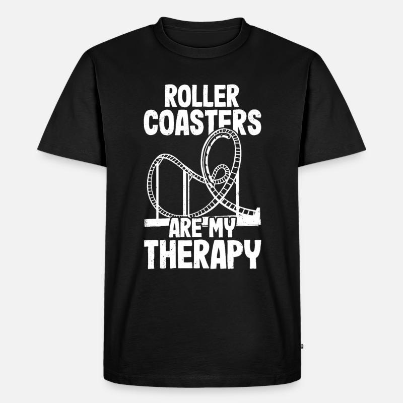 Achterbahn - Männer Premium Bio T-Shirt - Schwarz