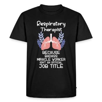 Respiratory therapists - Men's Premium Organic T-Shirt - black - Front - Nico (187cm)