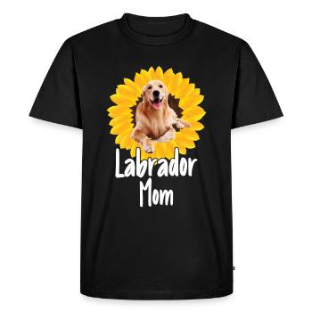 Mother Sunflower Labrador Retriever Dog - Men's Premium Organic T-Shirt - black - Front - Nico (187cm)