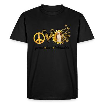Mother Sunflower Labrador Retriever Dog - Men's Premium Organic T-Shirt - black - Front - Nico (187cm)