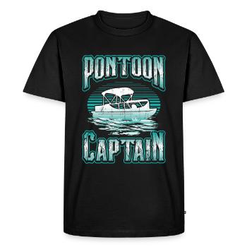 Pontoon boat, pontoon captain - Men's Premium Organic T-Shirt - black - Front - Nico (187cm)