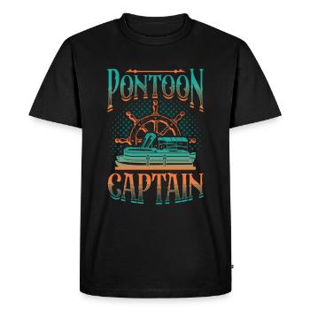 Pontoon boat, pontoon captain - Men's Premium Organic T-Shirt - black - Front - Nico (187cm)
