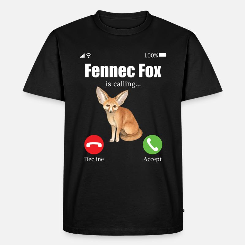 Fennec Fox - Männer Premium Bio T-Shirt - Schwarz