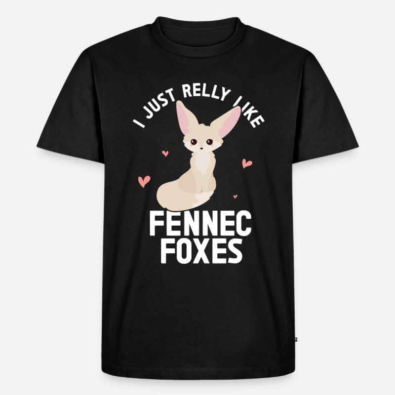 Fennec Fox - Männer Premium Bio T-Shirt - Schwarz