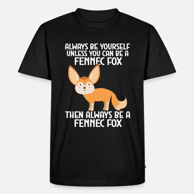 Fennec Fox - Männer Premium Bio T-Shirt - Schwarz