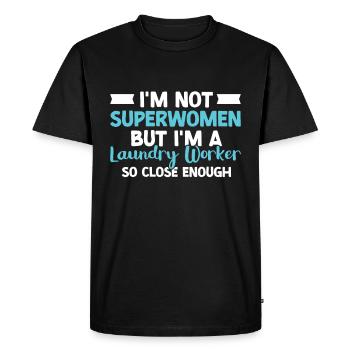 Wash workers - Men's Premium Organic T-Shirt - black - Front - Nico (187cm)