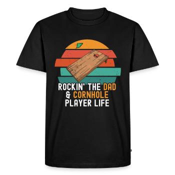 Cornhole - Men's Premium Organic T-Shirt - black - Front - Nico (187cm)