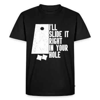 Cornhole - Men's Premium Organic T-Shirt - black - Front - Nico (187cm)
