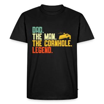 Cornhole - Men's Premium Organic T-Shirt - black - Front - Nico (187cm)