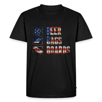 Cornhole - Men's Premium Organic T-Shirt - black - Front - Nico (187cm)