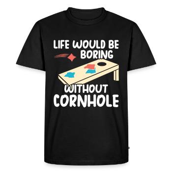 Cornhole - Men's Premium Organic T-Shirt - black - Front - Nico (187cm)