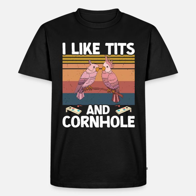 Cornhole - Männer Premium Bio T-Shirt - Schwarz