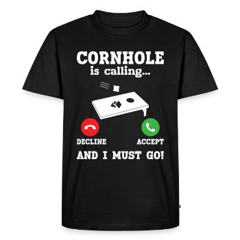 Cornhole - Men's Premium Organic T-Shirt - black - Front - Nico (187cm)