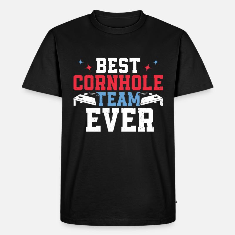 Cornhole - Männer Premium Bio T-Shirt - Schwarz