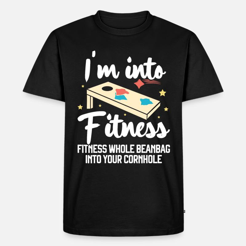Cornhole - Männer Premium Bio T-Shirt - Schwarz