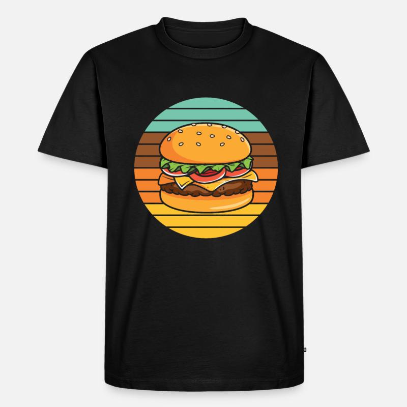 Hamburger - Männer Premium Bio T-Shirt - Schwarz