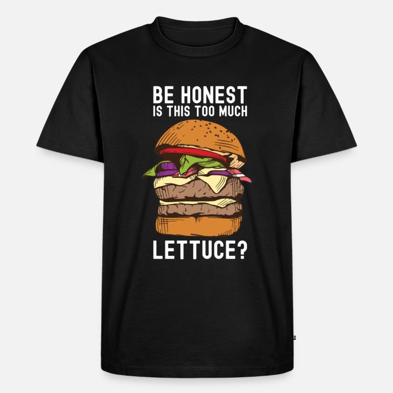 Hamburger - Männer Premium Bio T-Shirt - Schwarz