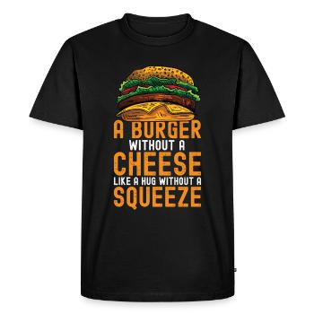 Hamburger - Men's Premium Organic T-Shirt - black - Front - Nico (187cm)