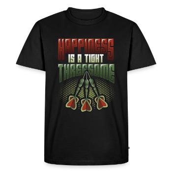 La chance est un trio proche, fléchettes - T-shirt Premium bio Homme - noir - Devant - Nico (187cm)