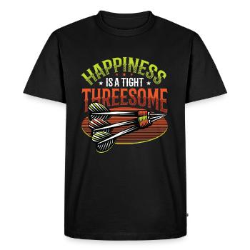 La chance est un trio proche, fléchettes - T-shirt Premium bio Homme - noir - Devant - Nico (187cm)