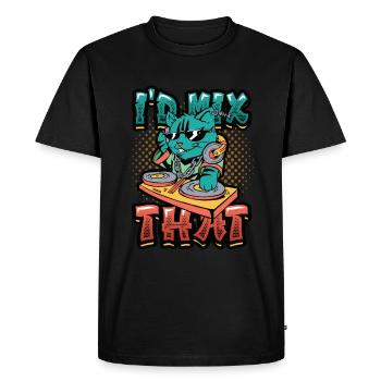 I'd Mix That Music, Dj House, Dance Music - Men's Premium Organic T-Shirt - black - Front - Nico (187cm)