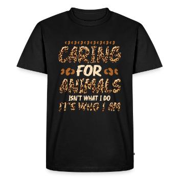 Prendre soin des animaux - refuge pour animaux, amoureux des animaux - T-shirt Premium bio Homme - noir - Devant - Nico (187cm)