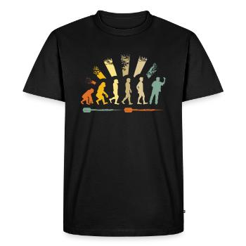 Dartspieler Evolution Dartscheibe - Männer Premium Bio T-Shirt - Schwarz - Vorne - Nico (187cm)